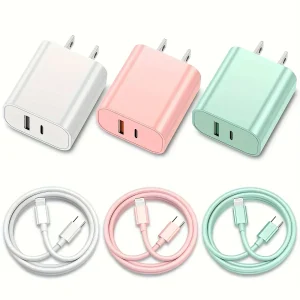 40W Macaron Color Quick Dual Port Charger For IPhone