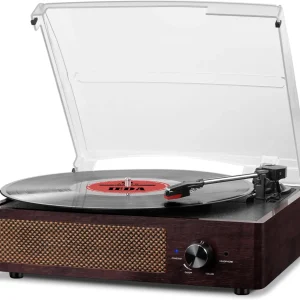 Portable Bluetooth Turntable with Speakers